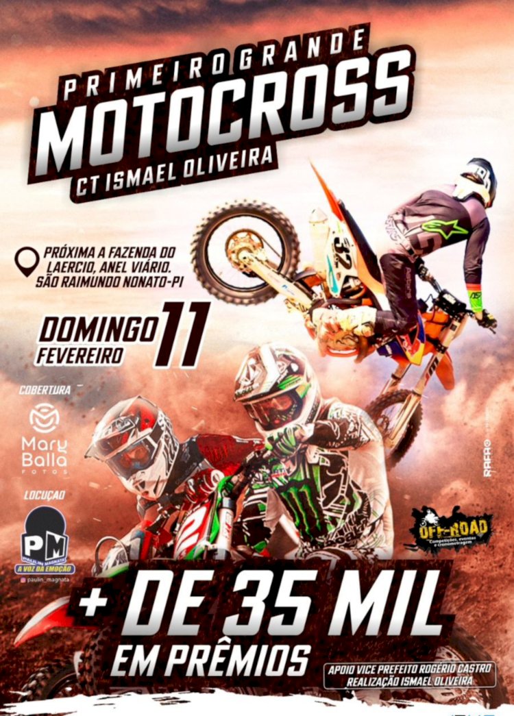 Domingo (11) acontece o “Primeiro Grande Motocross do CT Ismael Oliveira”