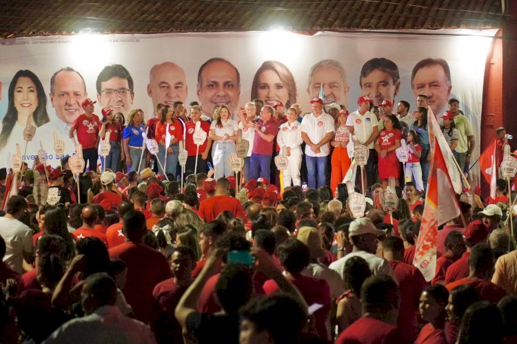 Onda vermelha toma conta de São Raimundo No rumo na inauguração de comitê, Isaías Neto